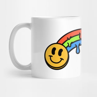 Dripping Rainbow Acid Smileys Mug